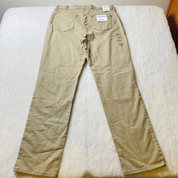 NWT Gloria Vanderbilt Womens Khaki High Rise Amanda Slimming Jeans Size 16L - Picture 2 of 11